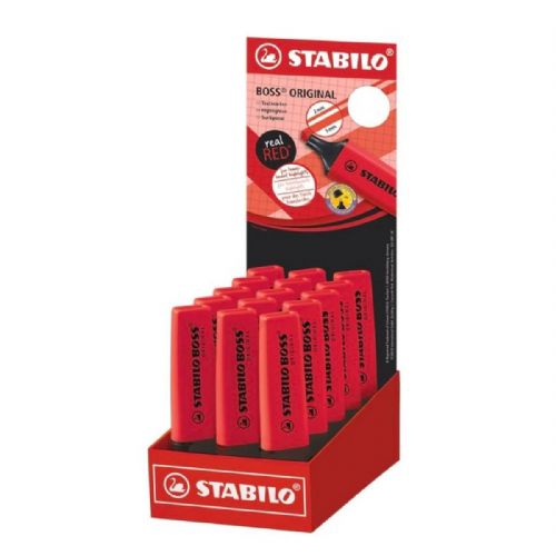 EVIDENZIATORI STABILO BOSS CONFEZIONE 15 PZ REAL RED 70/15-7
